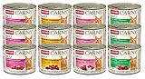Carny Katzen Nassfutter Mix Kräftige Variation (12 x 200g), Katzen Nassfutter ohne Getreide und Zucker für ausgewachsene Katzen von animonda mit frischen fleischlichen Z