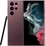 Samsung Galaxy S22 Ultra 5G Smartphone, 6.8 Zoll Dynamic AMOLED Display 2X, 120Hz, HDR10+, 108MP Kamera, 5.000 mAh Akku, Hybrid-SIM, Android 12 to 13 - Deutsche Version (256 GB, Burgundy)