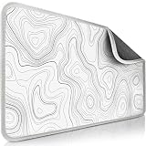 Sidorenko Gaming Mauspad XXL Weiß- Großes Mousepad 350x260 mm - rutschfeste Schreibtischunterlage für Gaming und Büro - Fransenfreie Ränder - Präzises und langlebiges Large Mouse pad max