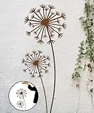 Terma Rost Pusteblume XXL 140 cm Höhe Pusteblume Gartenstecker rost Gartenfigur groß Metallfigur Garten Blumenstecker dekostecker rostgartendeko rostdeko Gartendeko Metall deko metallsteck