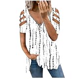 YJUU Street One Blusentop Tunika Ohne Arm Bluse Tun äRmellose Oberteile Hemdblusenkleid Enge Tops Blusen Festlich Tunika Ele Bluse Carmenausschnitt Modische Oberteile Hemdbluse Bikini Tops, Weiß, M