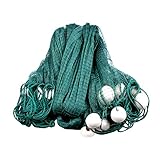 BYWWANG 1Pcs 2M x 5M Fischnetz Zugnetz Zum Abfischen Fischernetz Angelzubehör Schleppnetz Zum Abfischen Angelnetz Mit Stahlanhänger und Schwimmer, Geeignet für Flache Seen und T