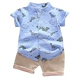 Bekleidungssets Jungen - Sommer Jogginganzug Schnelltrocknend Sportanzug Kurzarm Top Hemd + Kurze Hose 2-tlg Langarmshirt mit Hose Stretch Hausanzug für Kinder 7-14 JahreKleidung