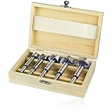 HMH-Shop Forstnerbohrer Satz Set Holzbohrer Topfbohrer 5-tlg. mit Zentrierspitze 15 – 35 mm Astlochbohrer Dübelb