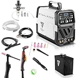 STAHLWERK 4-in-1 Kombi-Schweißgerät AC/DC WIG 200 Puls D CUT, digitaler 200 A IGBT Inverter mit AC/DC WIG | MMA | Puls-Funktion und integriertem 50 A Plasmaschneider, geeignet für Alu und Dünnb