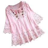 Kurzarm Oberteile Damen Oversize T Shirt Damen Fashion Leinenhemd Shirt Damen Lässig Hemd Elegante Kurzarm T-Shirts Tailliert Kurze Ärmel Bauchfreies Top Tops Sp