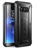 SUPCASE Outdoor Hülle für Samsung Galaxy S8 Hülle 360 Grad Handyhülle Bumper Case Schlagfest Schutzhülle Cover [Unicorn Beetle Pro] mit eingebautem Displayschutz und Gürtelclip (Schwarz) - 6.2 Z