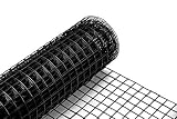 Volierendraht SCHWARZ beschichtet Drahtgitter Drahtgeflecht Zaun Maschendrahtzaun Kaninchenzaun Hasendraht - 100 cm hoch - 10 Meter lang - Maschenweite 12,7x12,7 mm -SCHNELLER VERSAND AUS DEUTSCHLAND