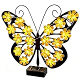 - Wasserdichte LED-Lampe aus Metall – Wandleuchte Schmetterling und Biene, Gartendekoration, für Innenhof Terrasse Balkon Geburtstag Party Einweihung