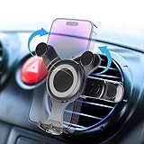 KOYILTD Handyhalterung Auto für Runde lüftungen Kratzschutz KFZ Handy Halterung für Mercedes-Benz A/B/C/E/S smart 451 453 Mini-Cooper FIAT 500 Ib