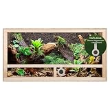 REPITERRA Terrarium Holzterrarium mit Seitenbelüftung aus OSB Platten mit Frontscheibe 80 x 50 x 50