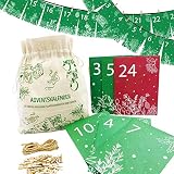 Saatgut Adventskalender 2024: Nachhaltiger Samen Adventskalender 2024 mit Kräuter Samen, und Gemüse Samen –Adventskalender Garten, Garten GESCHENK - Pflanzensamen Weihnachtskalender zum selber B