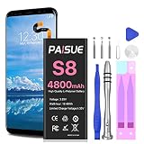 Akku für Samsung Galaxy S8, 4800mAh EB-BG950ABE Ersatzakku mit Hoher Kapazität Handy-Akku für Samsung Galaxy S8 G950 G950F mit Rep