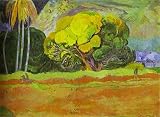 Toperfect 20 Ölgemälde Fatata te moua Am Fuße eines Berges Paul Gauguin Landschaft Kunstdekor auf Leinwand, Berühmte Werke 01, €50-2000 Handgemalt von Lehrern der Kunstak
