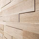 Wandverkleidung aus Eiche, 3D Wandpaneele, Strukturierte Eiche, Holzverkleidung, Holzwand, Wanddesign von Wooden Wall Design, model OZO (1m2)