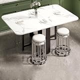 XRRJFYH Esstisch Ausziehbar Esstisch mit 4 Stühlen Esszimmertische Küchentisch Dining Table Set 4 Chairs Essgruppe mit 4 Stühlen(Multi-Colored,140x80cm/55x32in)