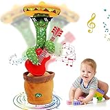 Kaktus Plüschtier,Sprechender Kaktus,Dancing Cactus,Kuscheltier Kaktus,Tanzender Kaktus Plüschtiere,Kinderlieder Singender Kaktus,Aufnehmen Lernen zu Sprechen Plüsch Puppe,Kaktus Plüsch Spielzeug