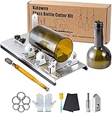 Kalawen Glasschneider für Flaschen Edelstahl Flaschenschneider 5 Verstellbares Rad Glasschneider Bottle Cutter Kit zur DIY Flaschen Pflanzmaschinen Kronleuchter aus G