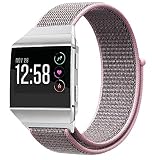 Strap-it Nylonarmband Rosa - Passend für Fitbit Ionic - Armband für Smartwatch - Ersatzarmb