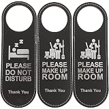 Abaodam 3st Saubere Doppelseitige Auflistung Konferenz-türschild Hotelschild Anmelden Schild „bitte Nicht Stören“. Doppelseitiges Türschild Shop-anhänger Online-klasse Leder Haustür Bü