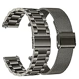 TRUMiRR Ersatz für Huawei Watch GT 5 46mm/GT 4 46mm/Huawei Watch GT 3 Pro 46mm/GT 3 46mm/GT 2 Pro Armband, 22MM Edelstahl Gewebtes Mesh Metall Ersatzband für Amazfit GTR 2e/GTR3 Pro/Xiaomi Mi W
