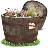 Temesso Halbes Fass aus einem originalen schottischen Whiskyfass (Natur - mit Ablaufbohrungen)