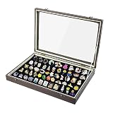Pin Vitrine,Anstecknadel Vitrine Abschließbare mit Klar Acryl Fenster,Schmuckkasten Brosche Sammelvitrine Schattenbox-Rahmen für Brustnadel,Medaille,Abzeichen, Bänder,Schmuck,35x24x5cm (Holz)