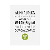 TypeStoff Kunstdruck, Poster mit Spruch – AUFRÄUMEN MUSS MAN ERST … – Typografie-Bild auf hochwertigem Karton - Plakat, Druck, Print, Wandbild - KD-00001-L