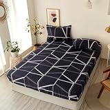 Liebe Spannbettlaken Microfaser Liebe Muster Spannbetttuch Weiche Mikrofaser Boxspringbett Bettlaken Geeignet Für Matratzen Von 25-30 cm (Style 10#,90 * 200/50 * 75cm)