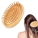 Bambus Haarbürste,Haarbürste Holz,Scalp Massager,Bamboo Brush Kein Griff,Mini Haarbürste,Antistatisch Haarbürste Klein,Kopfhaut Massagebürste Weich,Bequem,Macht das Haar G