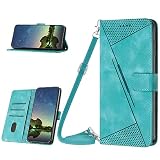 Handykette Handytasche Kompatible für Samsung Galaxy J3 2017 PU Leder Hülle Tasche Handyhülle Flip Case Cover Schutzhülle Ständer Klapphülle Necklace Magnet Bumper für Samsung Galaxy J3 2017, grü