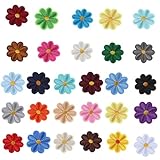 28 Stück bestickte Aufnäher zum Aufbügeln mit Blumenapplikation zum Aufnähen auf Kleidung, T-Shirts, Kleider, Jeans, H