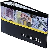 Idena 303598 - Kontoauszugordner DIN lang, mit Aufdruck, 5,5 cm Rückenbreite, Bankordner, Ringordner für Kontoauszüg