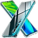 ivoler Klar Silikon Hülle für Xiaomi Mi Note 10 / Xiaomi Mi Note 10 Pro mit Stoßfest Schutzecken, Dünne Weiche Transparent Schutzhülle Flexible TPU Durchsichtige Handyhülle Kratzfest Case C