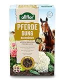 Allflor Pferdedung gekörnt 1 x 5 Kg in Faltschachtel - Pferdemist als Dünger - rein biologisch-organischer Universaldünger - Pferdedünger - Für alle Garten-, Obst- & Gemüsep
