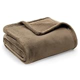BEDSURE Kuscheldecke Flauschig Fleecedecke - Wohndecke Warm Winter Weich, Sofadecke Kleine, Decke Couch Blanket, Kinder, Wohn- & Kuscheldecken 130x150cm, Sofa überwurfdecke Beig