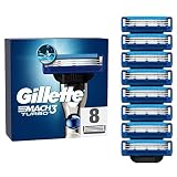 Gillette Mach3 Turbo Rasierklingen für Rasierer, 8 Ersatzklingen für Nassrasierer Herren mit 3-fach Kling