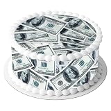 Dollar Tortenaufleger 50 Stück, Geld Torte, Esspapier Geldscheine, Dollar Kuchendekoration, Geld Scheine Tortenaufleger, Geld Schokolade, Geld Kuchen Topper, Tortendeko Geburtstag M