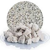 Schicker Mineral Kalk Ziersplitt beige 25 kg, Kalksplitt Yellow Sun, Deutscher Naturstein, farbecht, witterungsbeständig, ideal zur Gartengestaltung, Fassadenschutz, Schotter (Kalk Splitt, 22-32 mm)