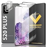 2+2 Stück Für Samsung Galaxy S20 Plus 5G Panzer Schutz Glas Folie 2 Stück+Kamera Schutzfolie 2 Stück, Fingerabdruck-ID Unterstützen, HD Clear Displayschutz Panzerfolie für S20 Plus-01
