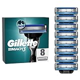 Gillette Mach3 Rasierklingen, 8 Ersatzklingen für Nassrasierer Herren mit 3-fach Kling