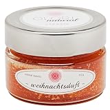 Duftöl Weihnachtsduft im Glas - Raumduft mit ätherischen Ölen - langanhaltend - Duftet nach Zimt, Vanille & Orange ideal für Winter und Weihnachten - 100% Natürlich & Naturrein im Duftglas 112g