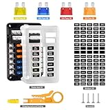 Sycreek 32v 12-Fach Sicherungskasten, Blade Atc/Ato-Sicherungskasten, Wasserdicht Und Feuerfest, Geeignet Für 12v-24v Autos, Lkws, Wohnmobile, Schiffe (12 compartments)