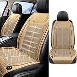 WHMH 12V Auto Kühlmatte für Spark Captiva Lacetti Nubira Epica Camaro Equinox Trailblazer,Klimaanlagen Kühlung Sitzauflage,Temperatur Einstellbar Kühlende Pad, A/Beige-A/Single Block