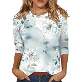 Langarm-Pailletten-T-Shirt für Damen Shirtbluse Damen Sommer Sport Shirts für Damen Damen Shirt Weiss Womens Tops 3/4 Arm Shirt Women Damen-Shirt mit Strass-Applikation T Beige 3XL
