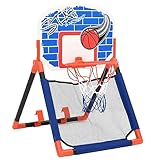 vidaXL Kinder Basketball Set Multifunktional für Boden Wand Tür Mini Basketballkorb Miniboard Basketballnetz mit Ball Kinderspielzeug