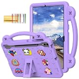 Dteck Schutzhülle für Galaxy Tab S9 FE Plus 5G/S9 Plus/S7 FE/S8 Plus/S7 Plus, 12,5 Zoll Tablet, Cartoon-Panda, stoßfest, robust, leicht, wandelbarer Ständer, kinderfreundlich, Tablet-Schutzhü