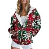 Mosstars Damen Jacke mit Kapuze Pullover Zip Up Kapuzenjacke Vintage Hoodie Blumendruck Sweatjacke Festlich Sweatshirt Bequemer Kapuzenpullis Die Party Langärm Oversize Kapuzenpullover mit Kordelzug