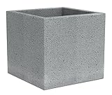 Scheurich C-Cube, Pflanzgefäß aus Kunststoff, Stony Grey, 40 cm lang, 40 cm breit, 33 cm hoch, 44 l V