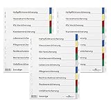 3er Pack DURABLE Versicherungsregister/6741-27 DIN A4 farbiger Ablauf H